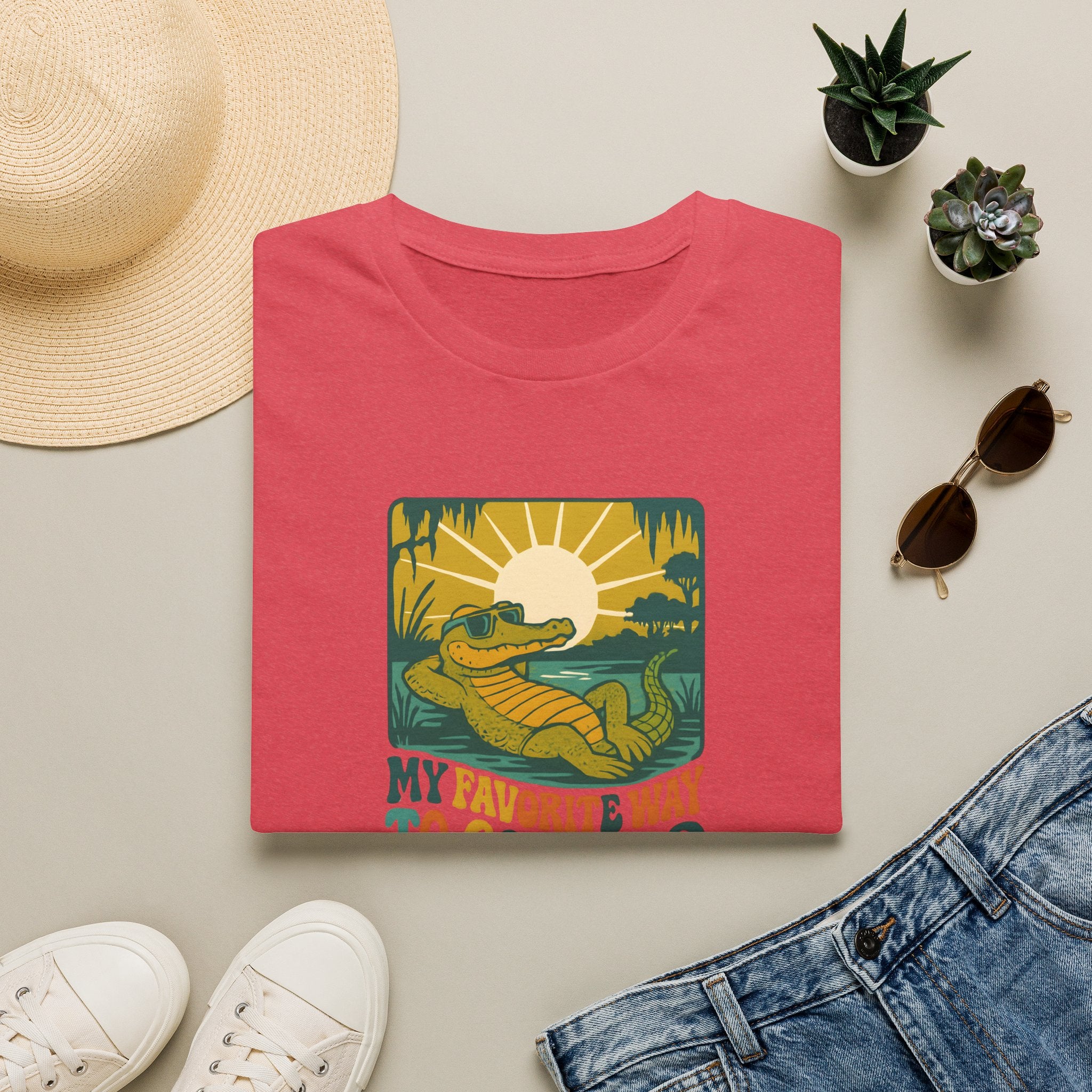 Alligator lounging in swamp T-Shirt
