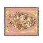 Floral Tapestry Throw Blanket — Vintage Bouquet Woven Blanket