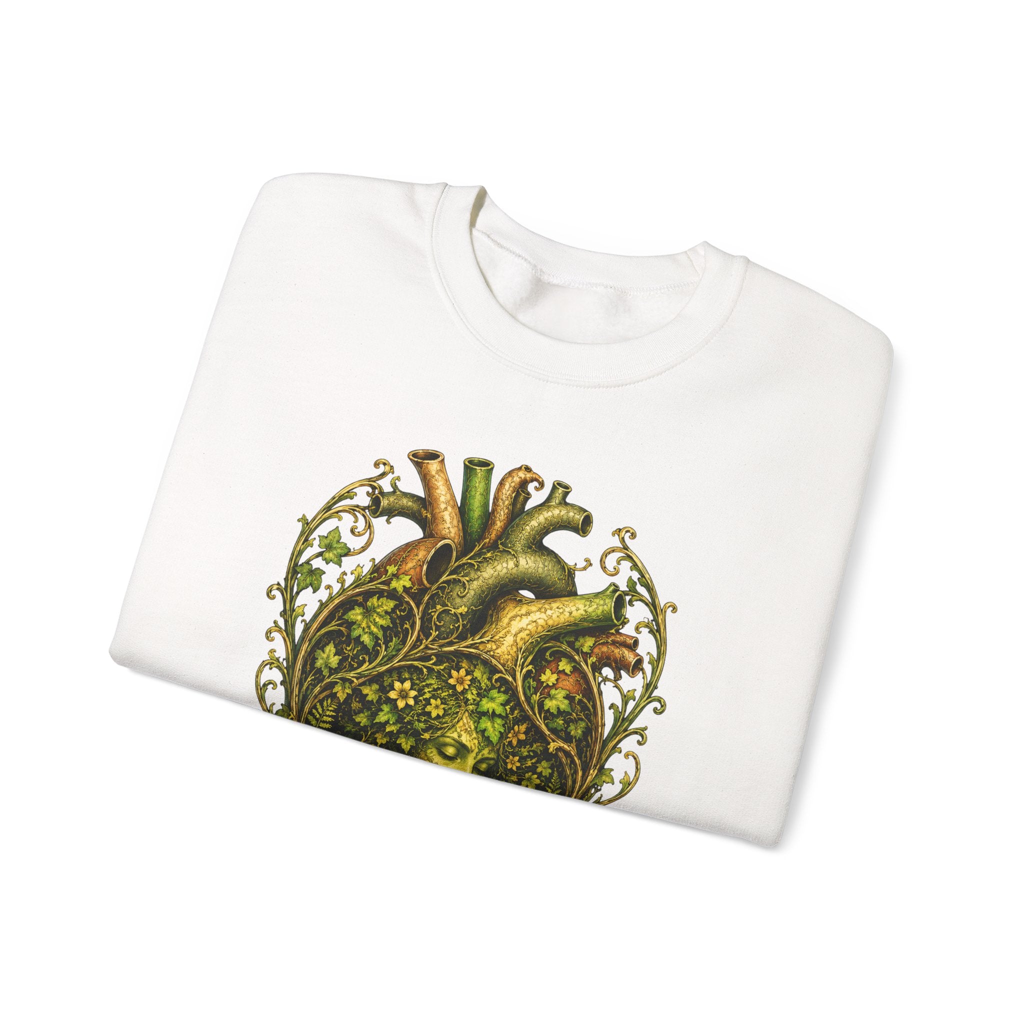 Green Woman Heart Crewneck Sweatshirt