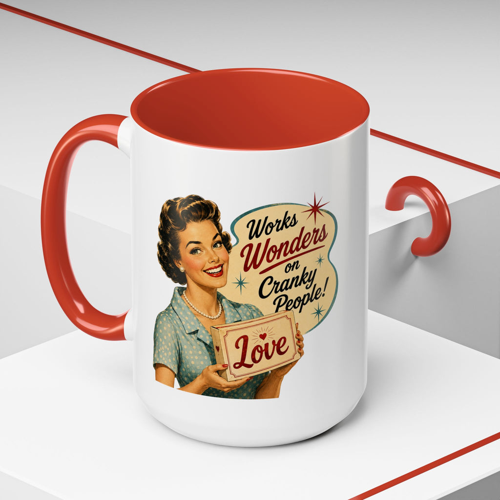 Love for Cranky People Retro Accent Coffee Mug