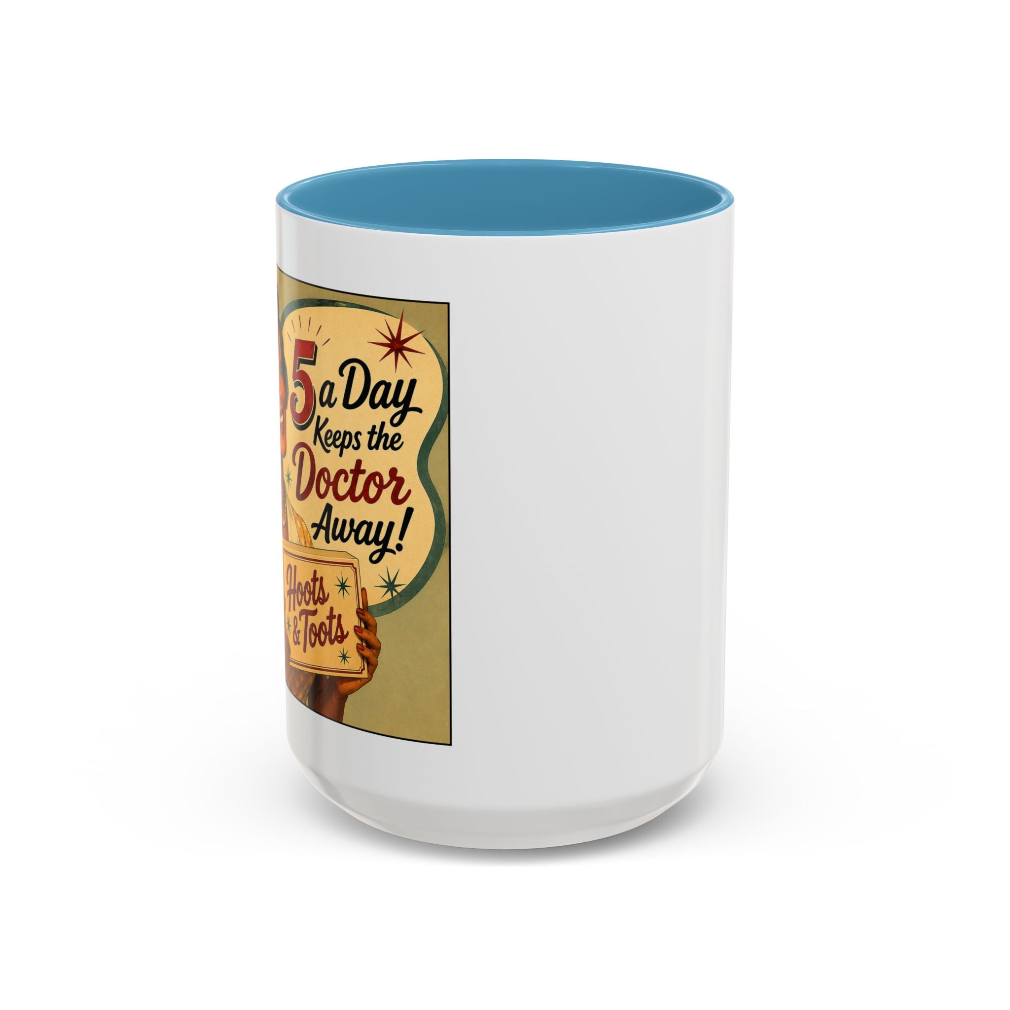 Vintage Coffee Mug – “A Day Keeps the Doctor Away!” Retro Diner Design (11/15oz)