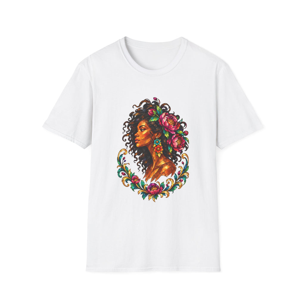 Peonies Stained Glass Graphic Tee