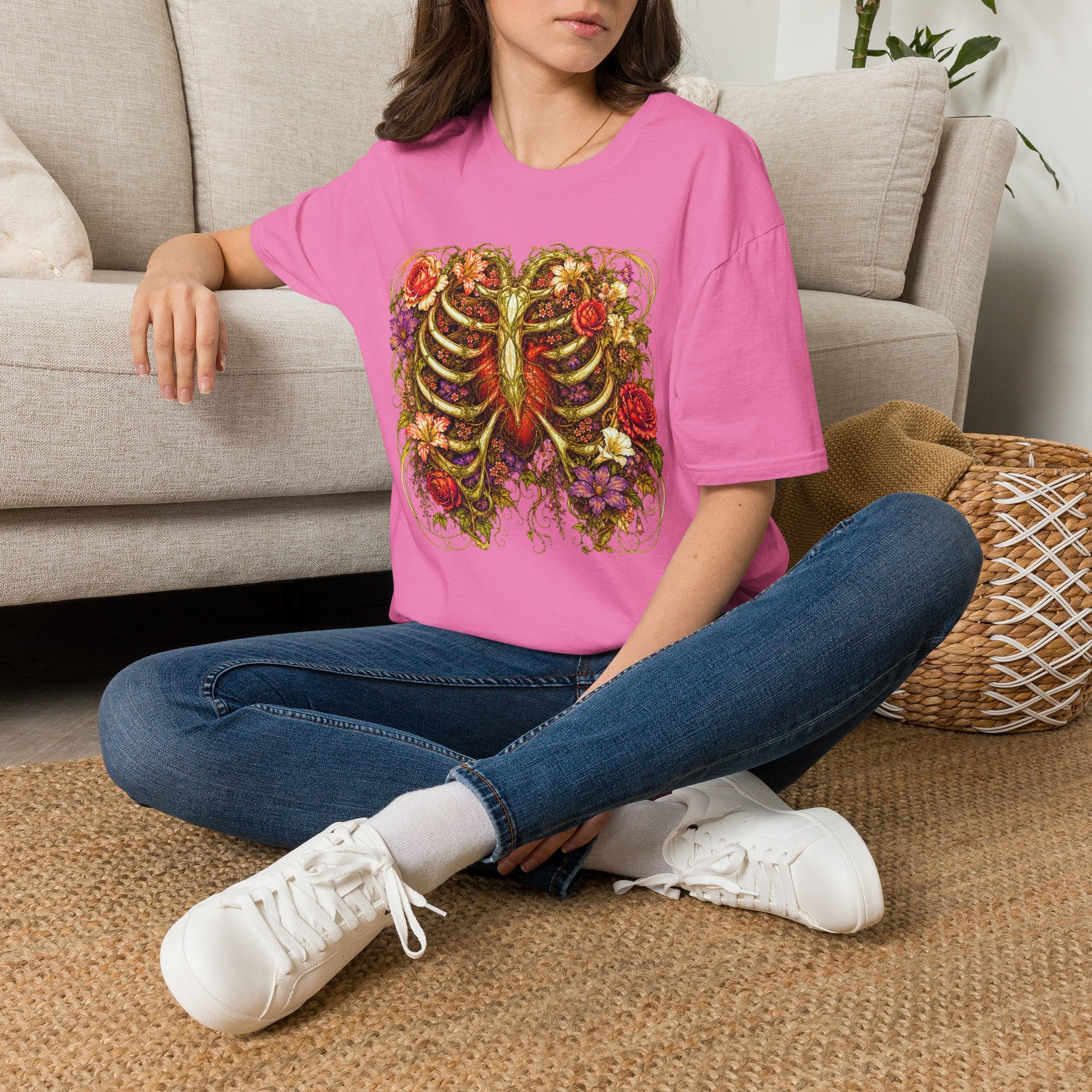 Nouveau Flower Ribcage T-Shirt