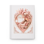 Romantic Heart Anatomy Hardcover Journal — Vintage Art Sketch Notebook