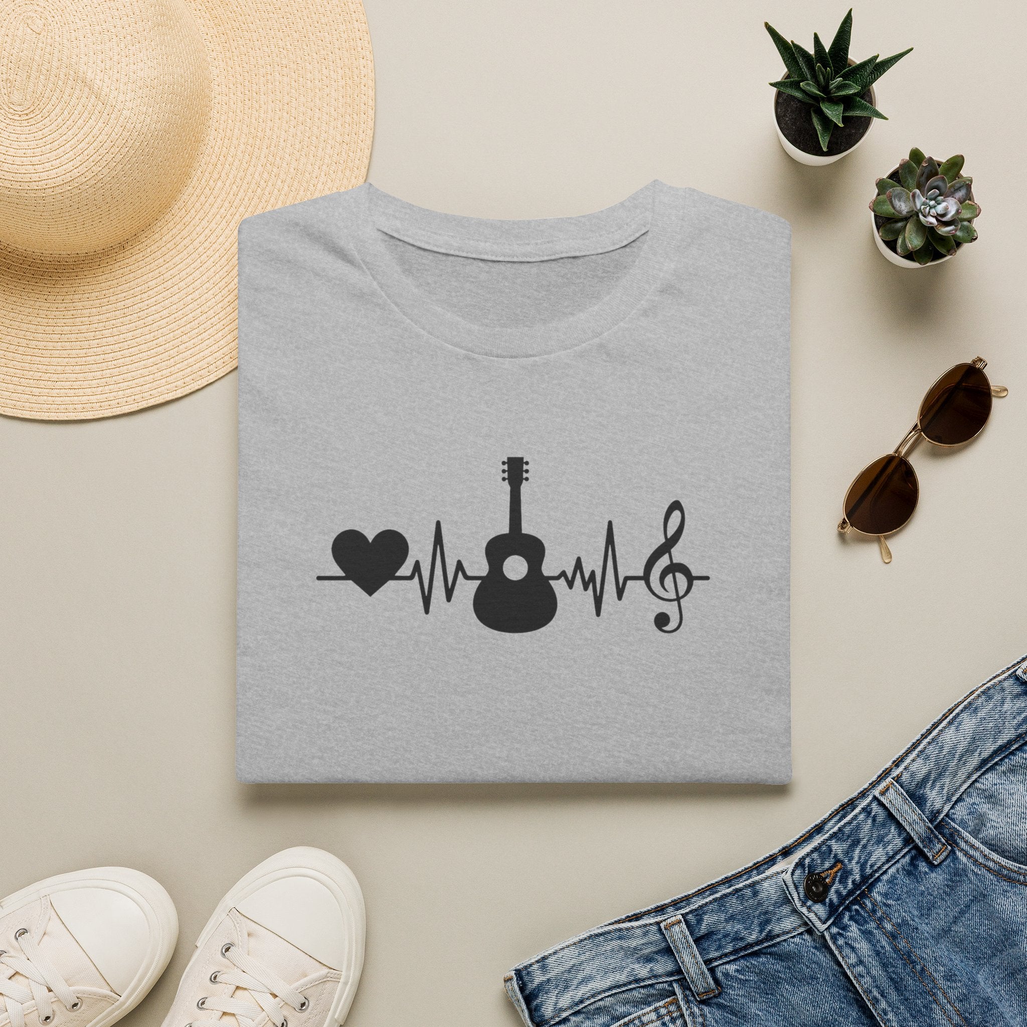 Heartbeat Guitar Music T-Shirt
