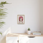 Framed Crystal Floral Muse Canvas Print — Botanical Portrait Wall Art