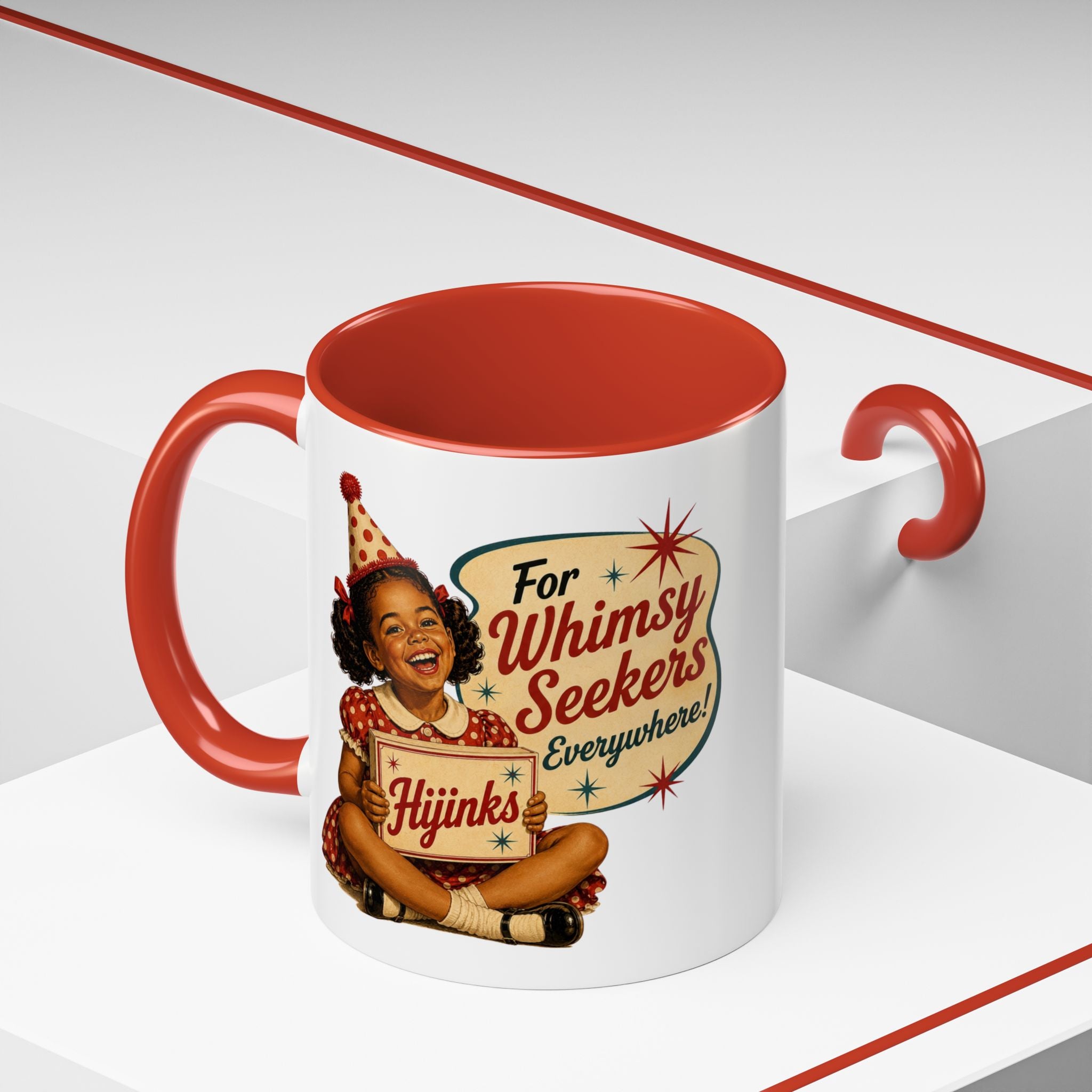Retro 'For Whimsy Seekers Everywhere' Accent Coffee Mug