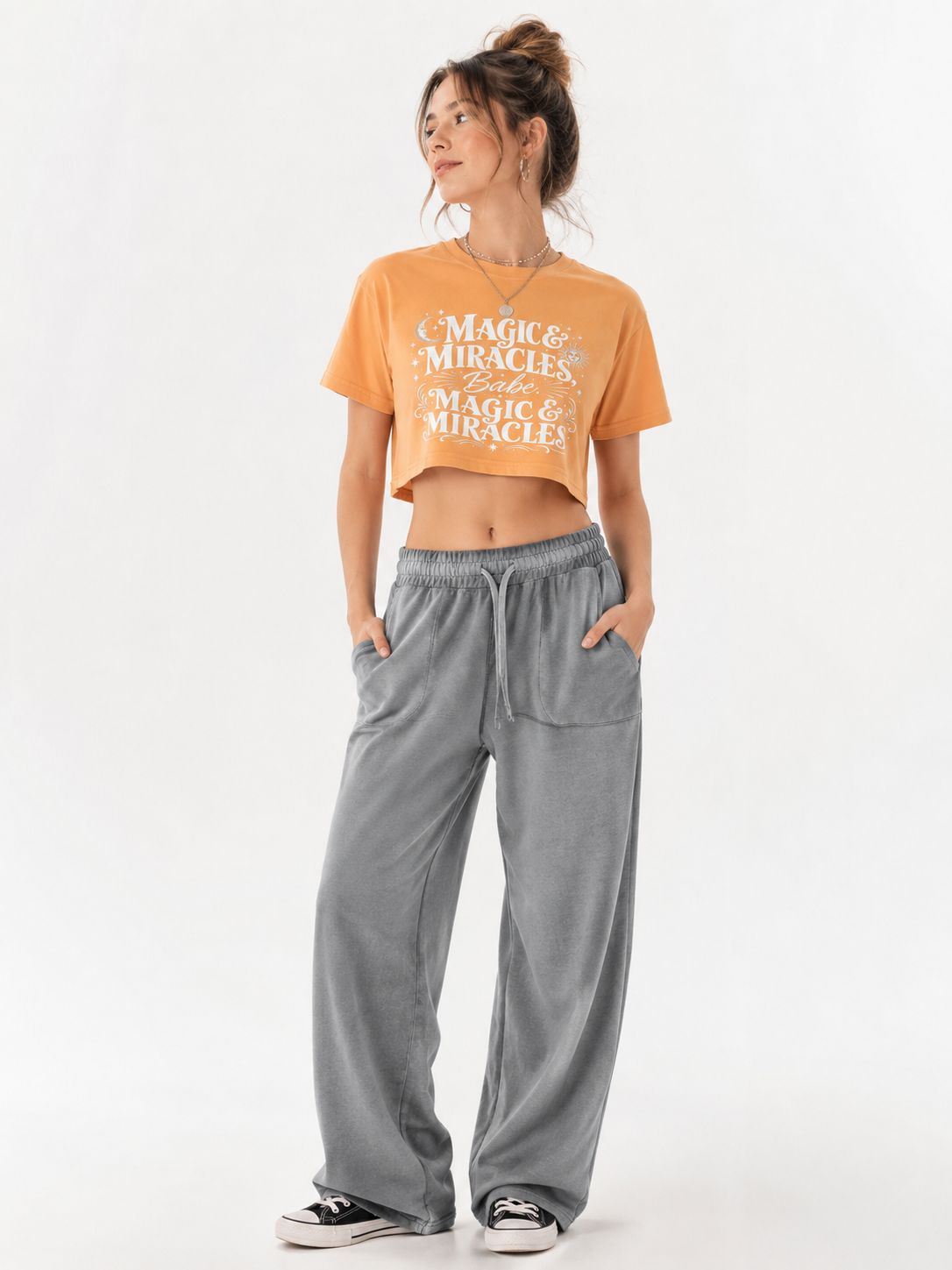 Magic & Miracles Snow Washed Crop Top