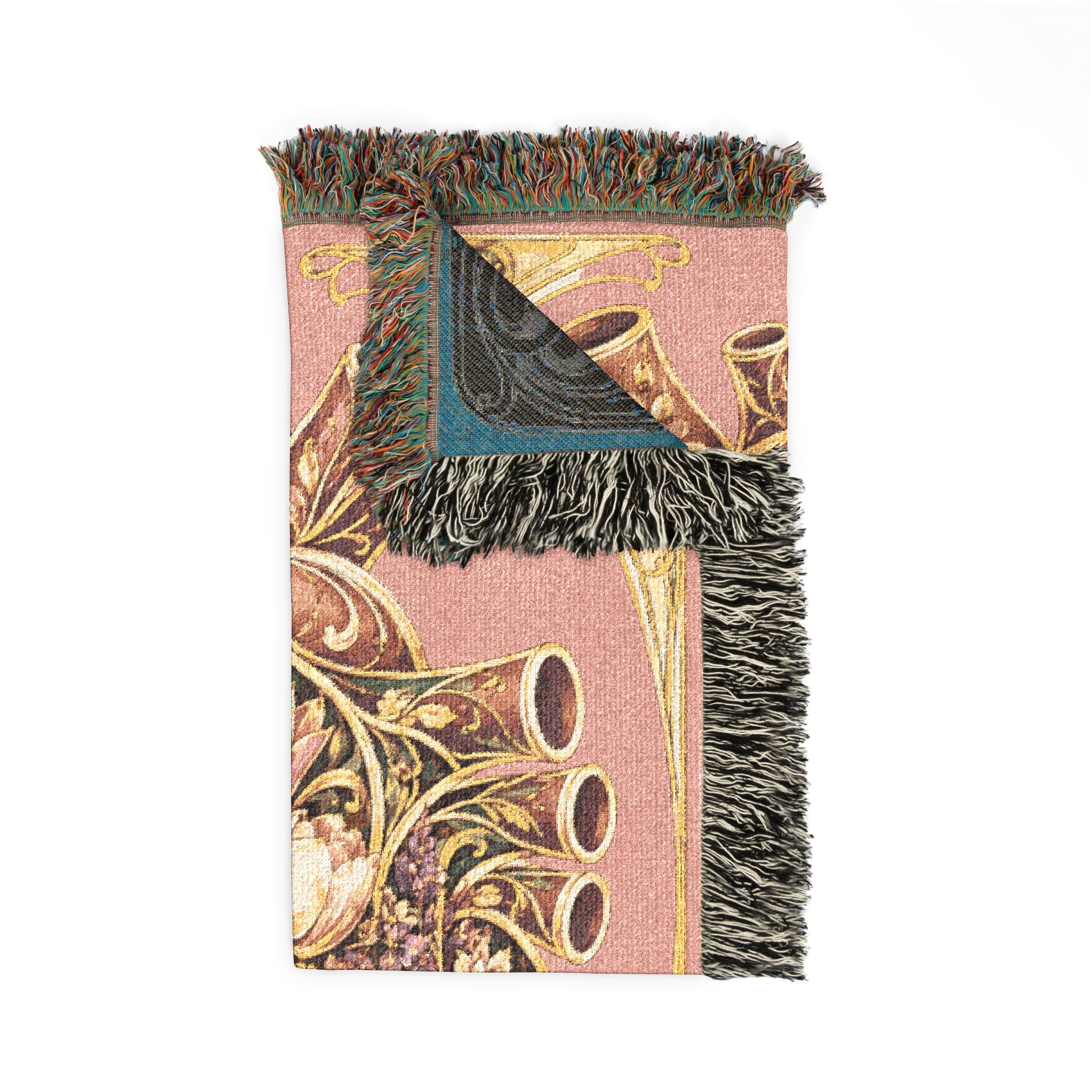 Floral Tapestry Throw Blanket — Vintage Bouquet Woven Blanket