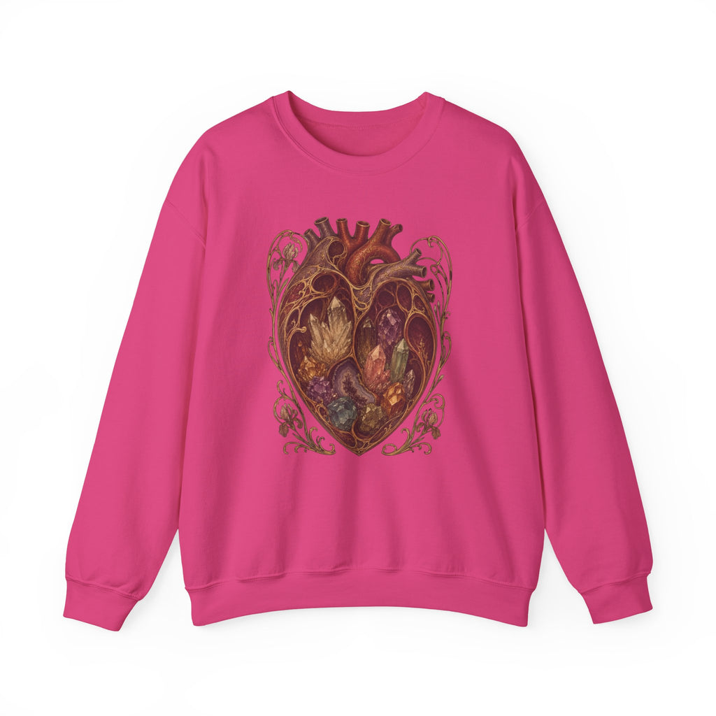 Crystal Heart Crewneck Sweatshirt
