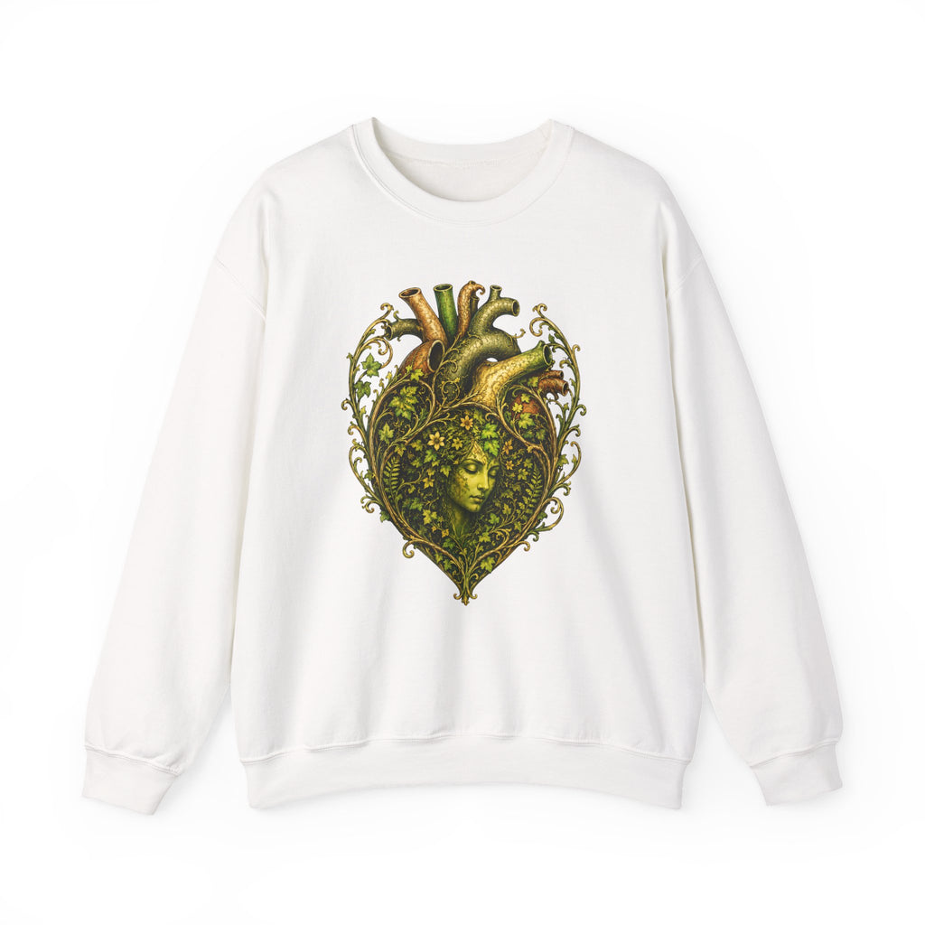 Green Woman Heart Crewneck Sweatshirt