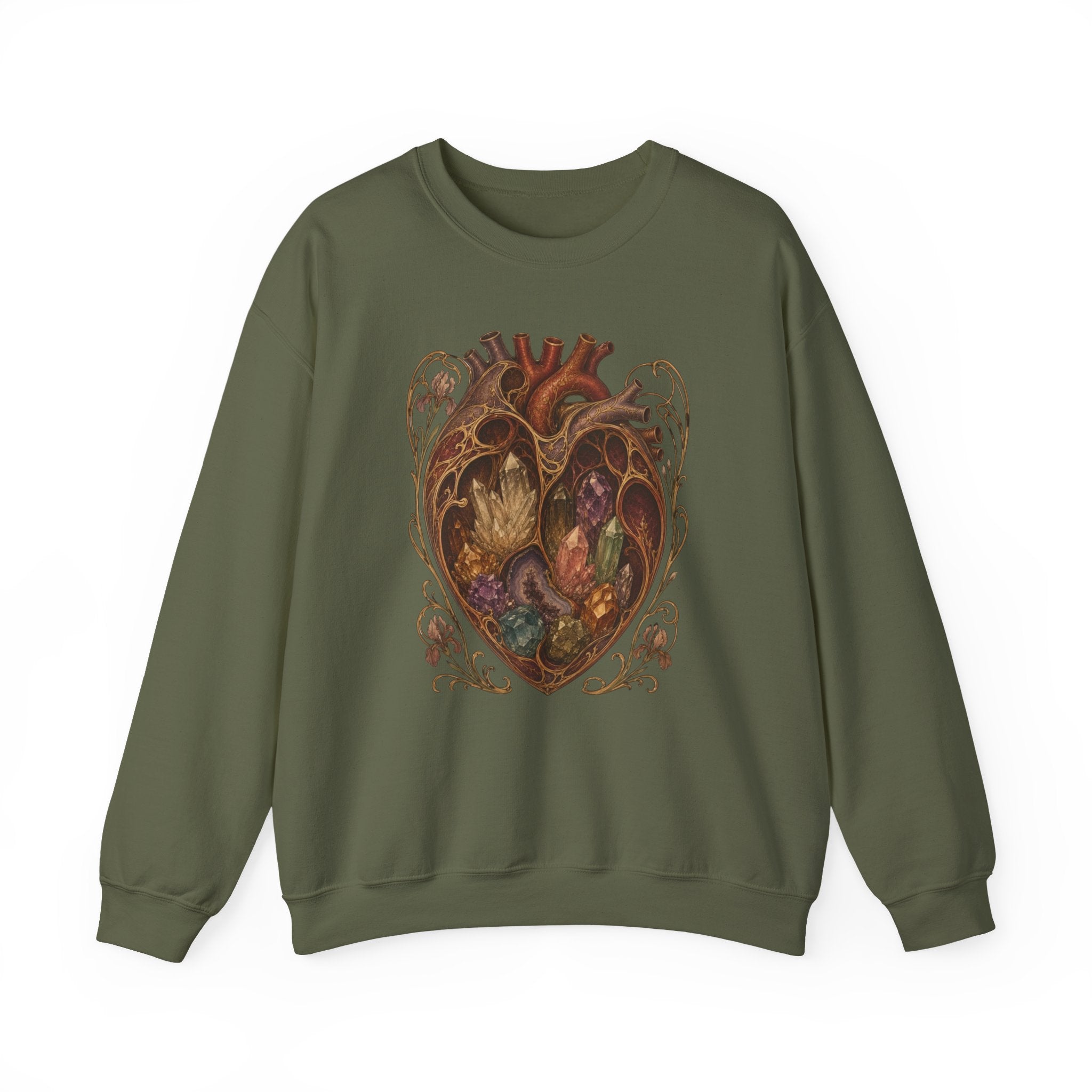Crystal Heart Crewneck Sweatshirt