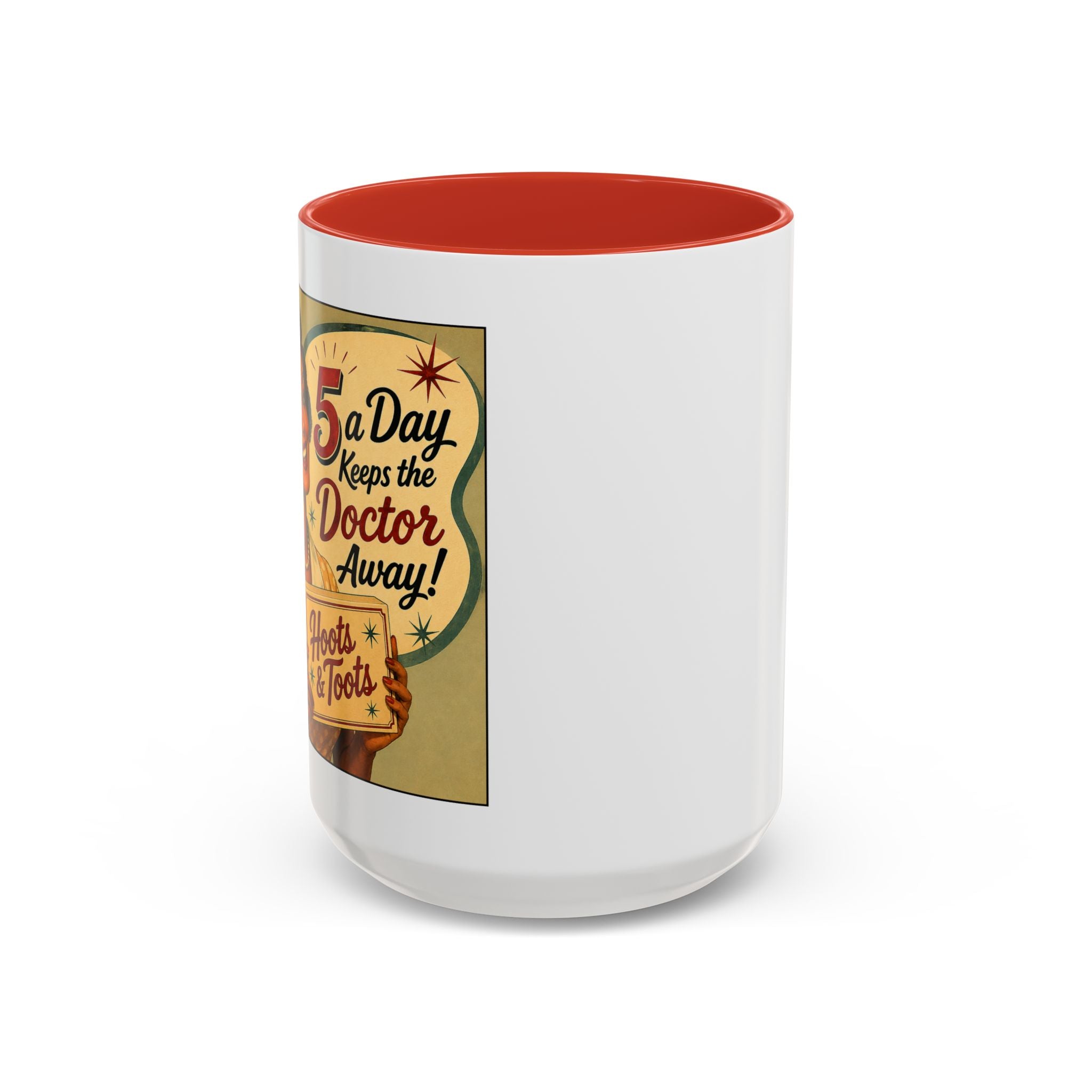 Vintage Coffee Mug – “A Day Keeps the Doctor Away!” Retro Diner Design (11/15oz)