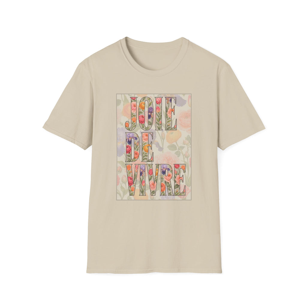 Joie de Vivre  Colorful Floral Graphic Tee