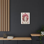 Framed Crystal Floral Muse Canvas Print — Botanical Portrait Wall Art