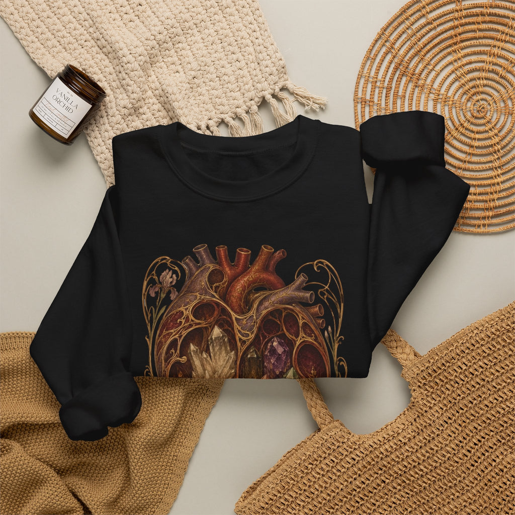 Crystal Heart Crewneck Sweatshirt