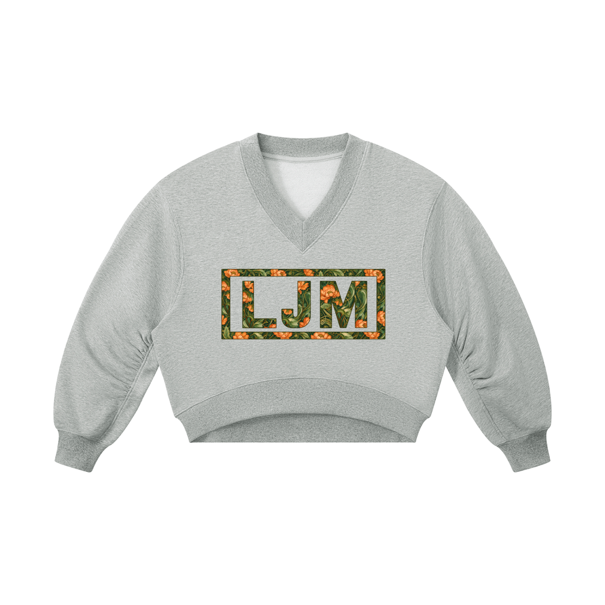 LJM Monogram Women’s Crop V-Neck Sweatshirt