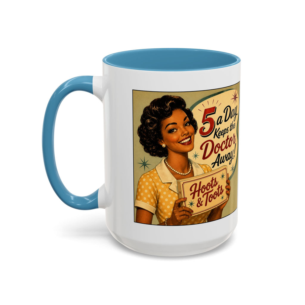 Vintage Coffee Mug – “A Day Keeps the Doctor Away!” Retro Diner Design (11/15oz)