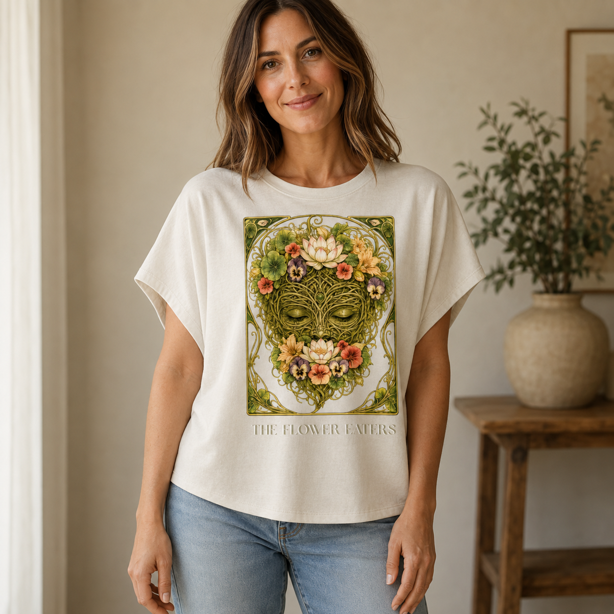 Flower Eaters Women's Cropped Dolman T-Shirt
