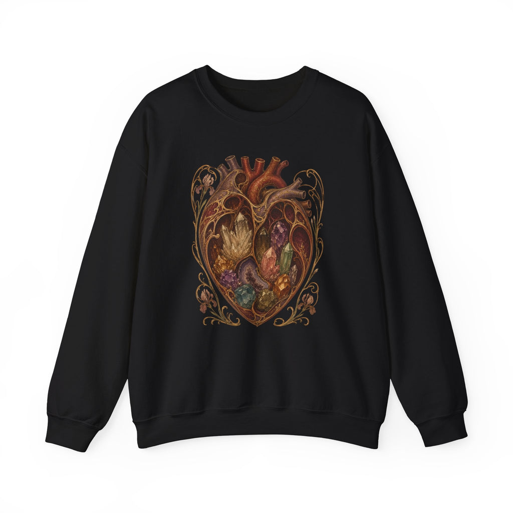 Crystal Heart Crewneck Sweatshirt