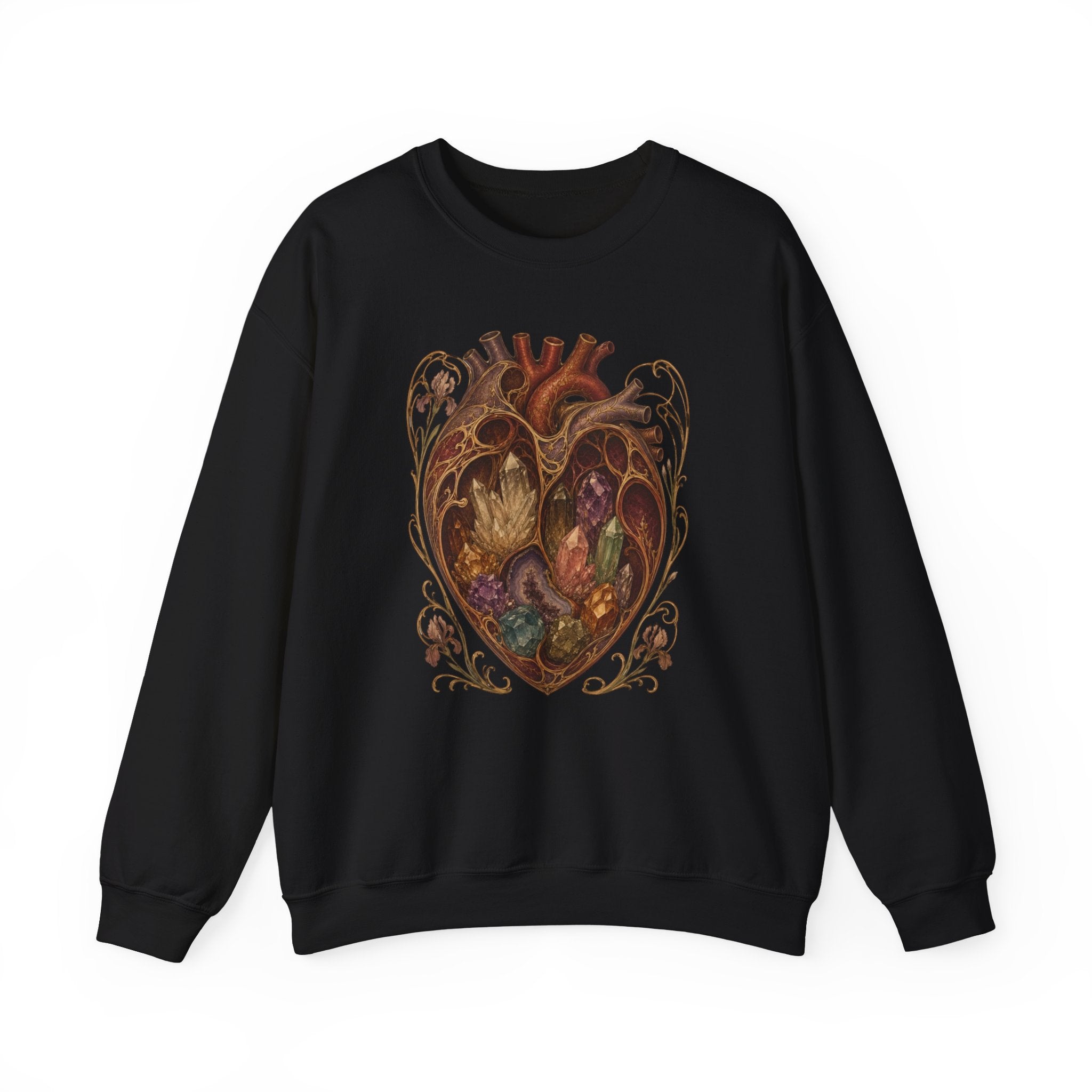 Crystal Heart Crewneck Sweatshirt