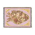 Floral Tapestry Throw Blanket — Vintage Bouquet Woven Blanket
