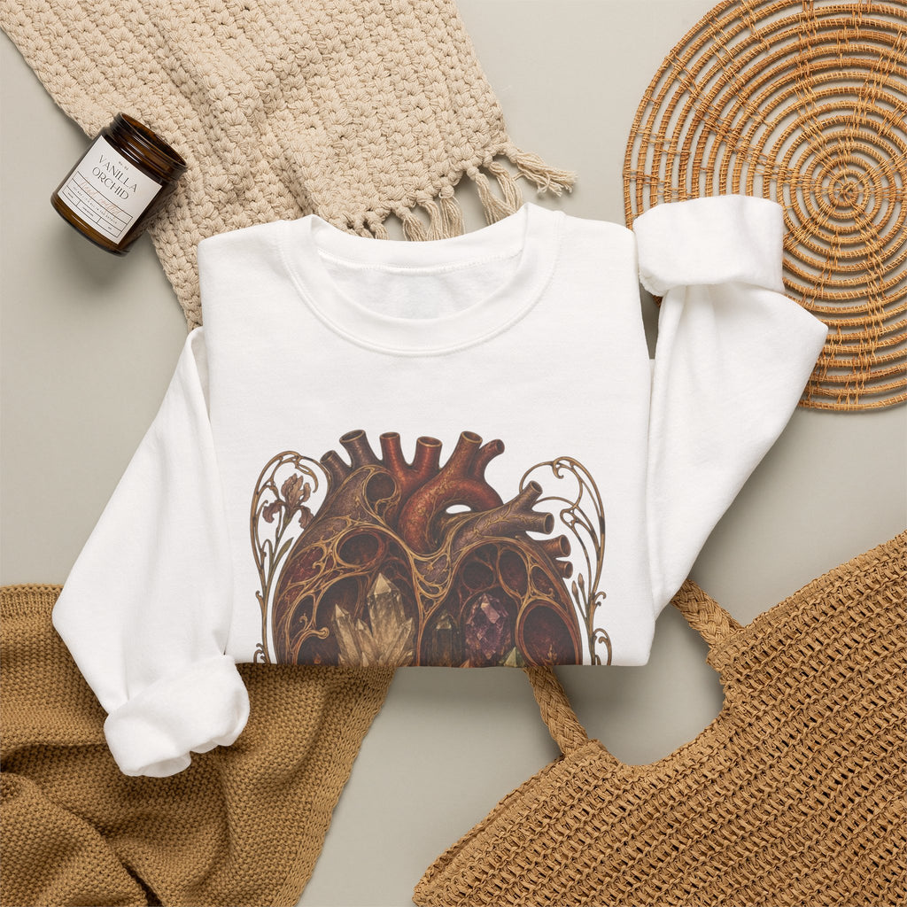 Crystal Heart Crewneck Sweatshirt