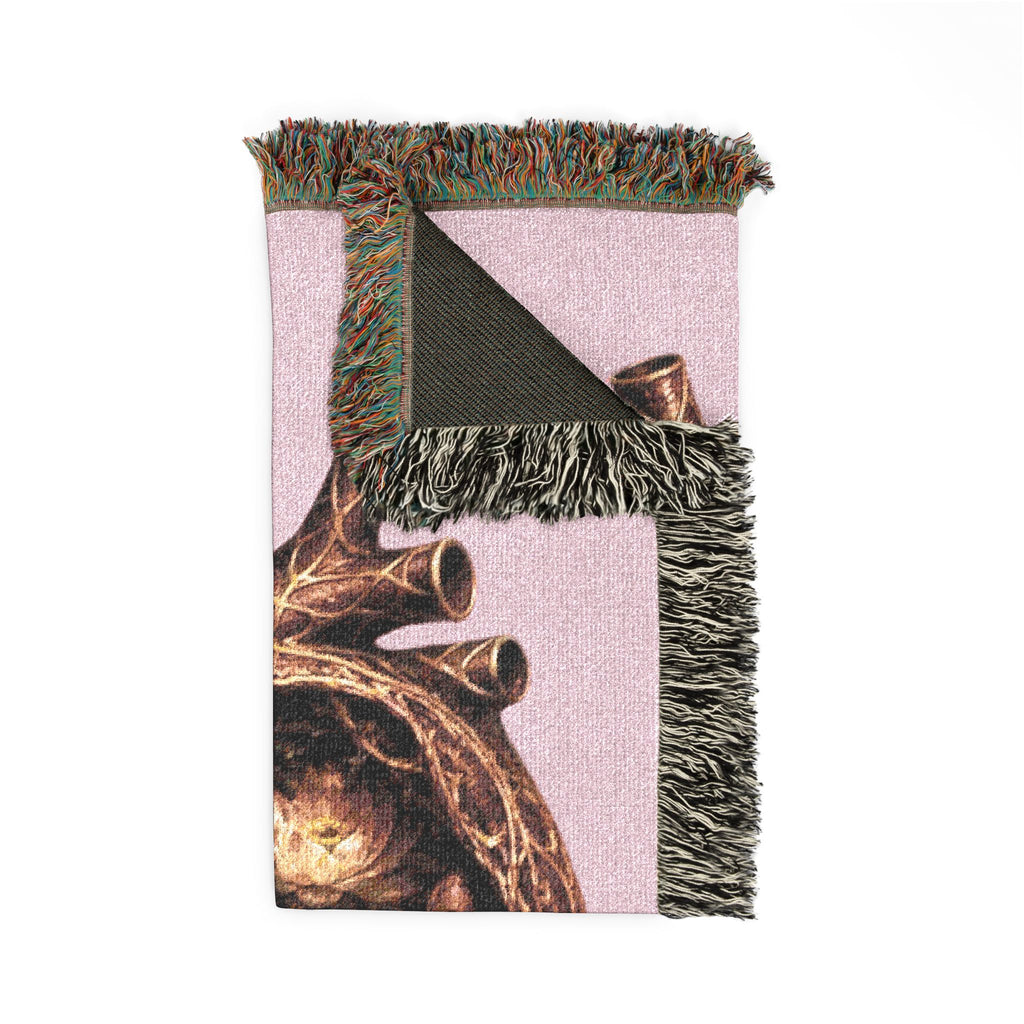 Lotus Heart Woven Blanket