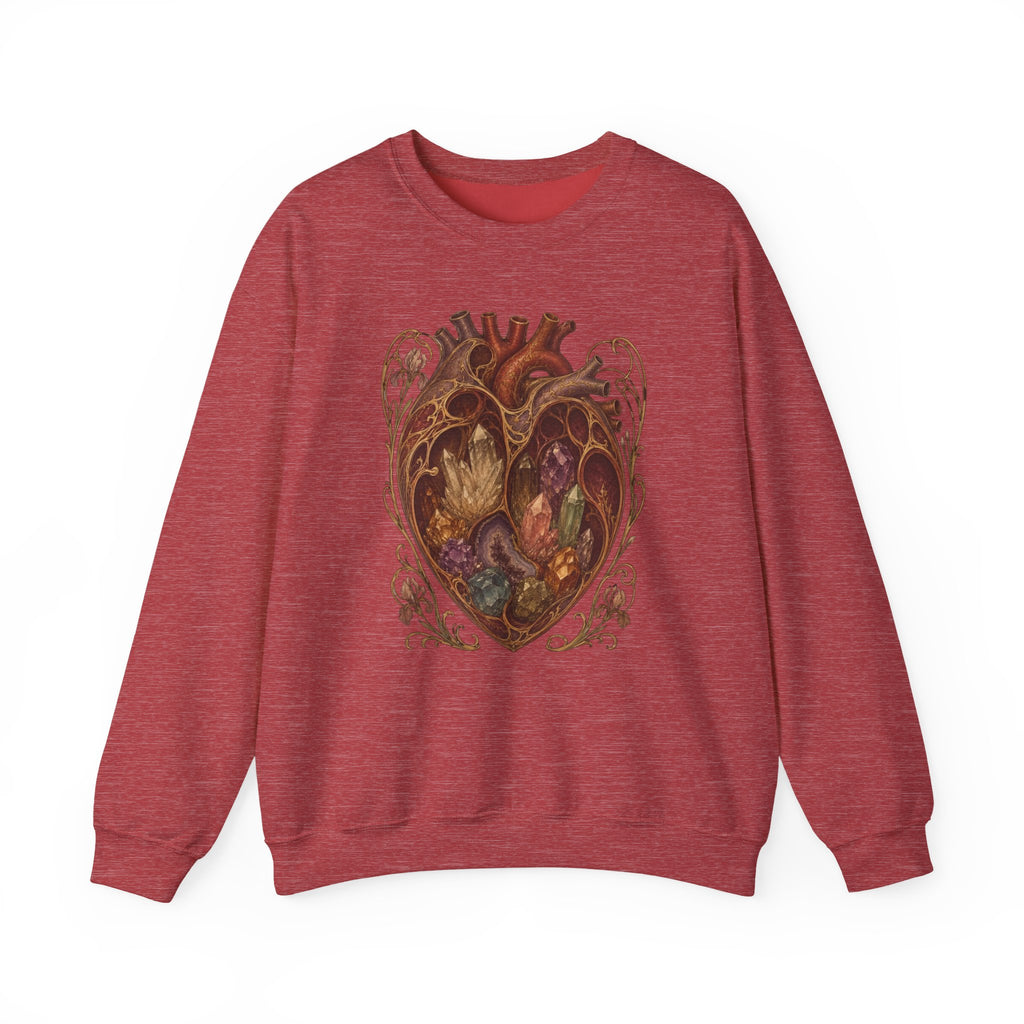 Crystal Heart Crewneck Sweatshirt