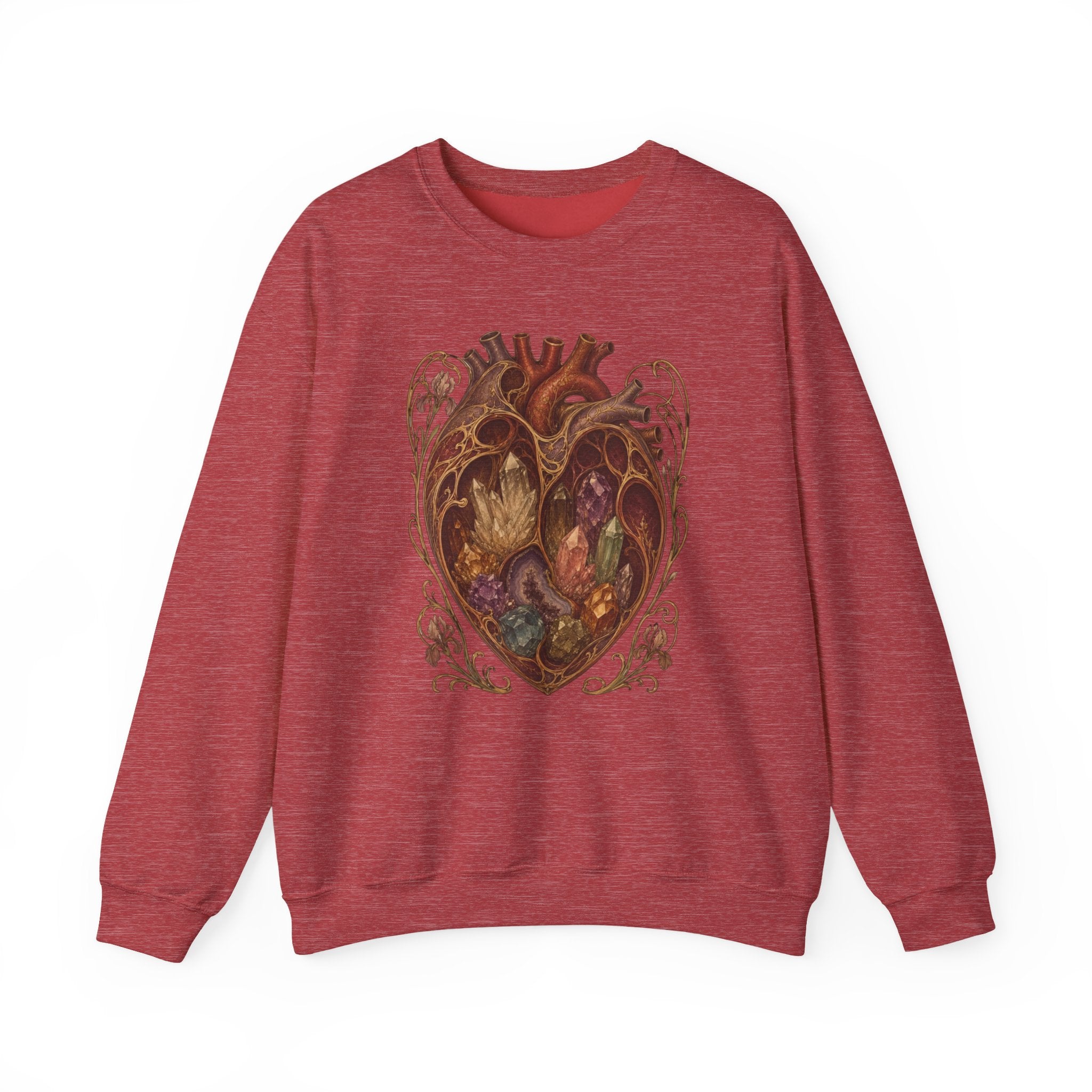 Crystal Heart Crewneck Sweatshirt
