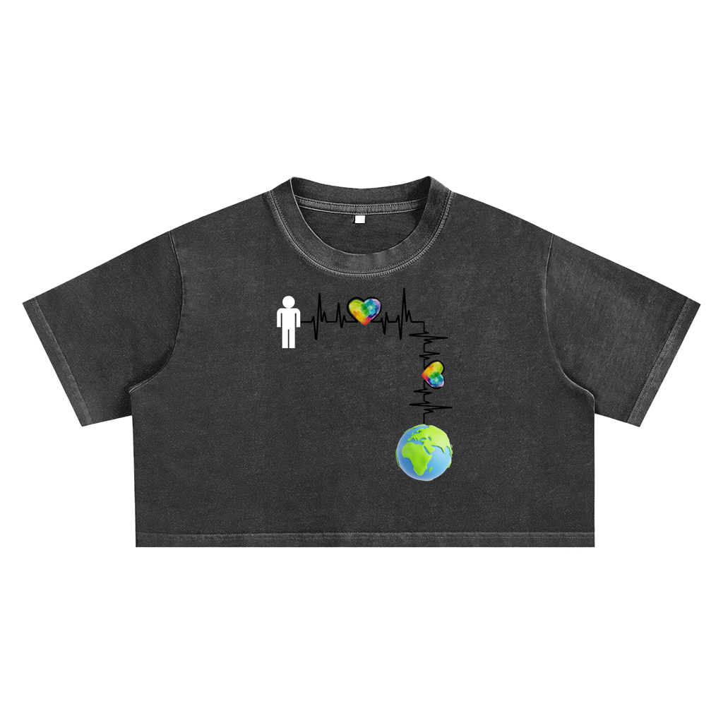 Heartbeat Snow Washed Crop Top