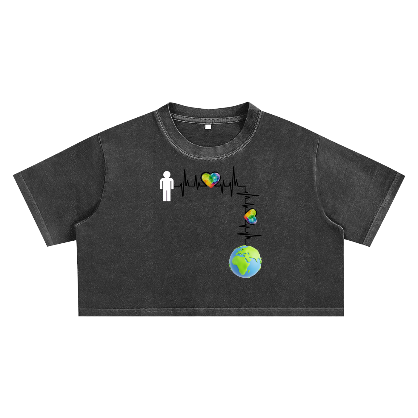 Heartbeat Snow Washed Crop Top
