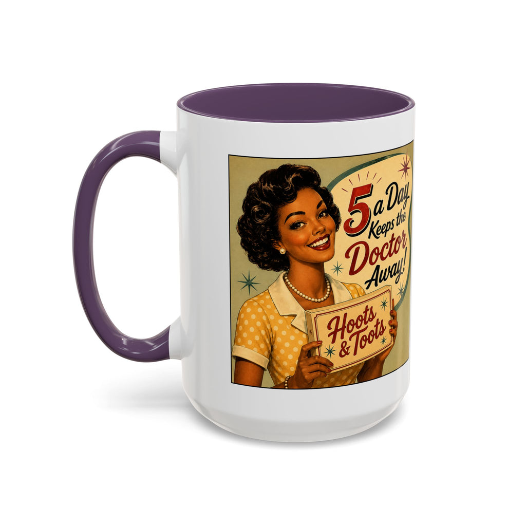 Vintage Coffee Mug – “A Day Keeps the Doctor Away!” Retro Diner Design (11/15oz)