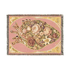Floral Tapestry Throw Blanket — Vintage Bouquet Woven Blanket