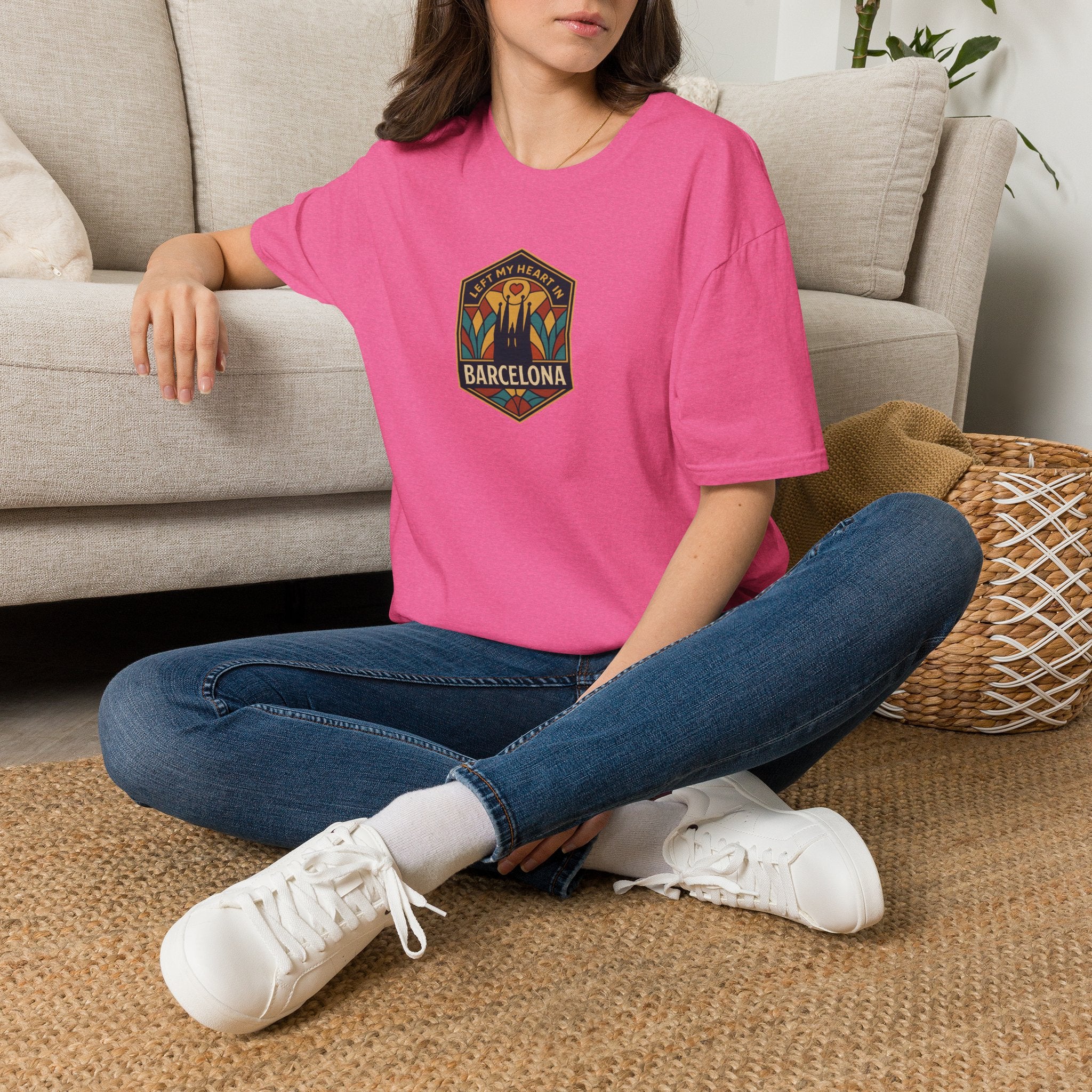 Barcelona Heart Badge T-Shirt