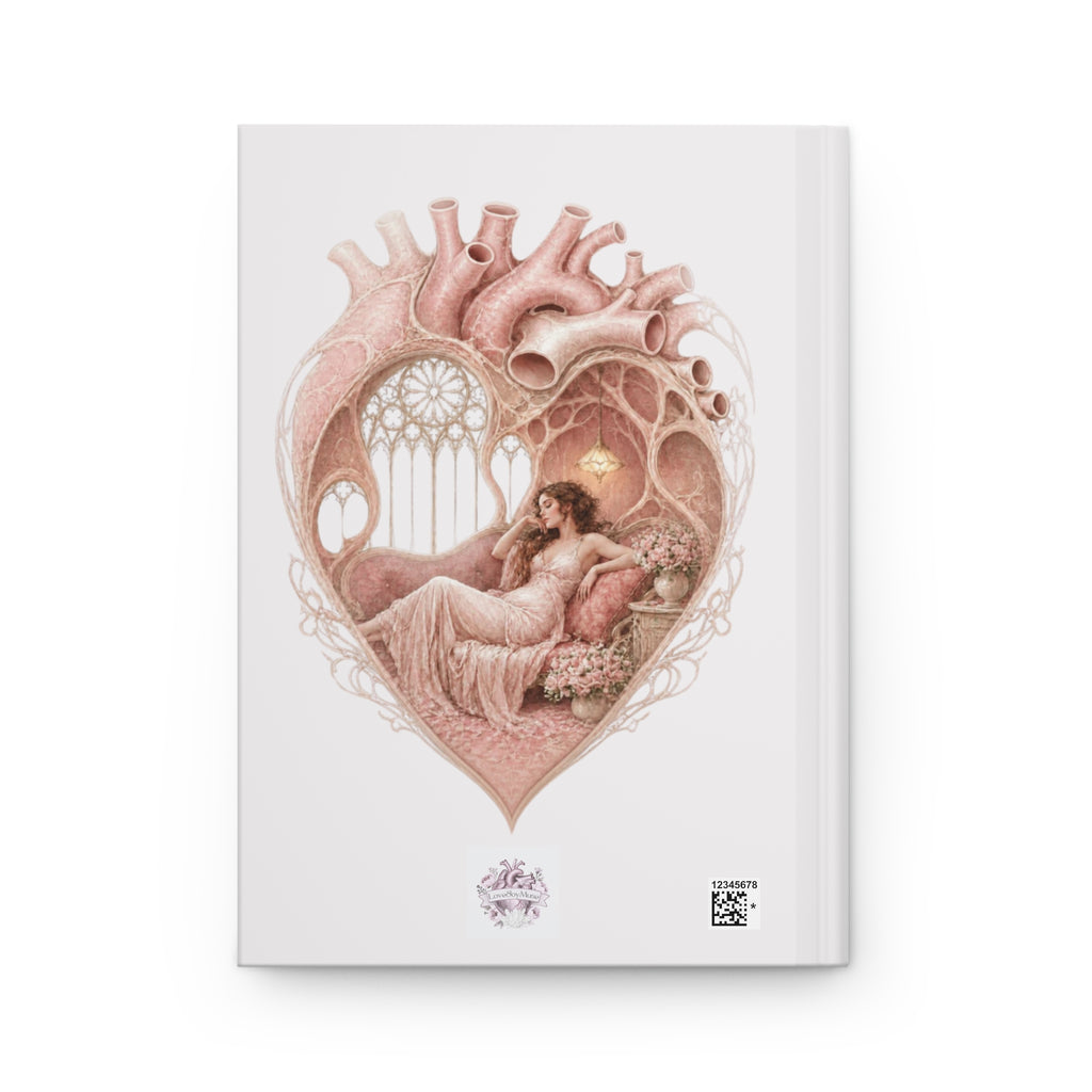Romantic Heart Anatomy Hardcover Journal — Vintage Art Sketch Notebook