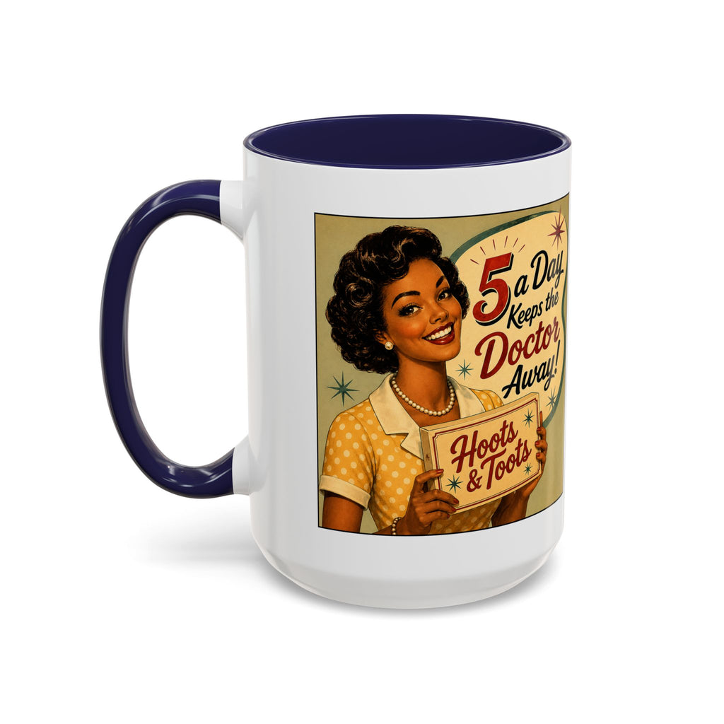 Vintage Coffee Mug – “A Day Keeps the Doctor Away!” Retro Diner Design (11/15oz)