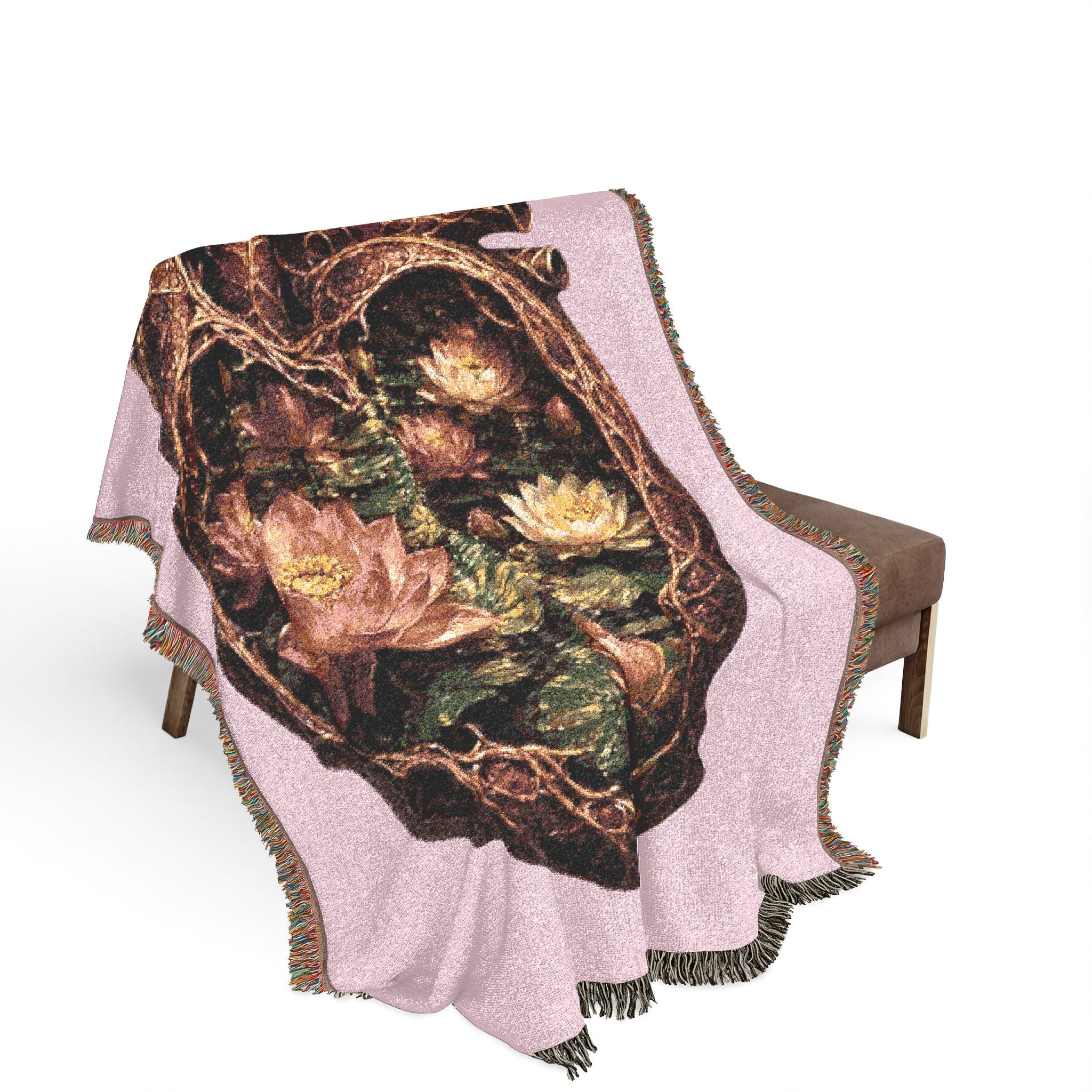Lotus Heart Woven Blanket