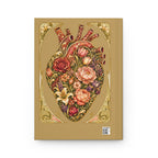 Floral Anatomical Heart Hardcover Journal — Vintage Botanical Sketch Notebook