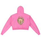 Nine Tail Snow Washed Cropped Hoodie