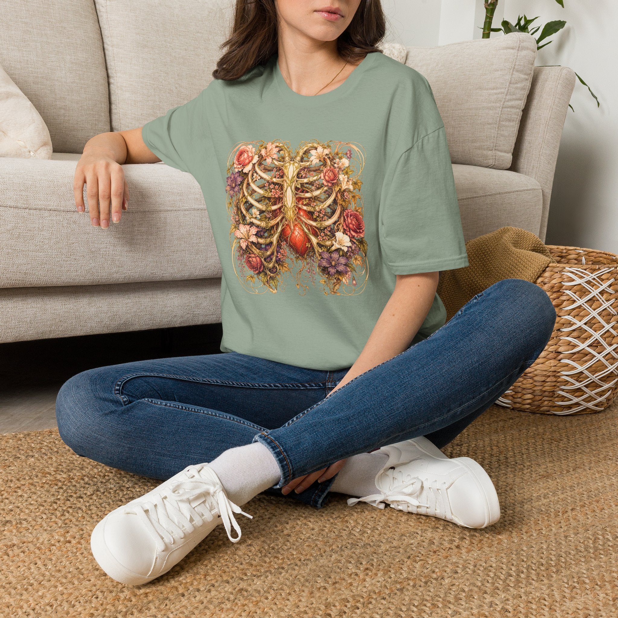 Nouveau Flower Ribcage T-Shirt