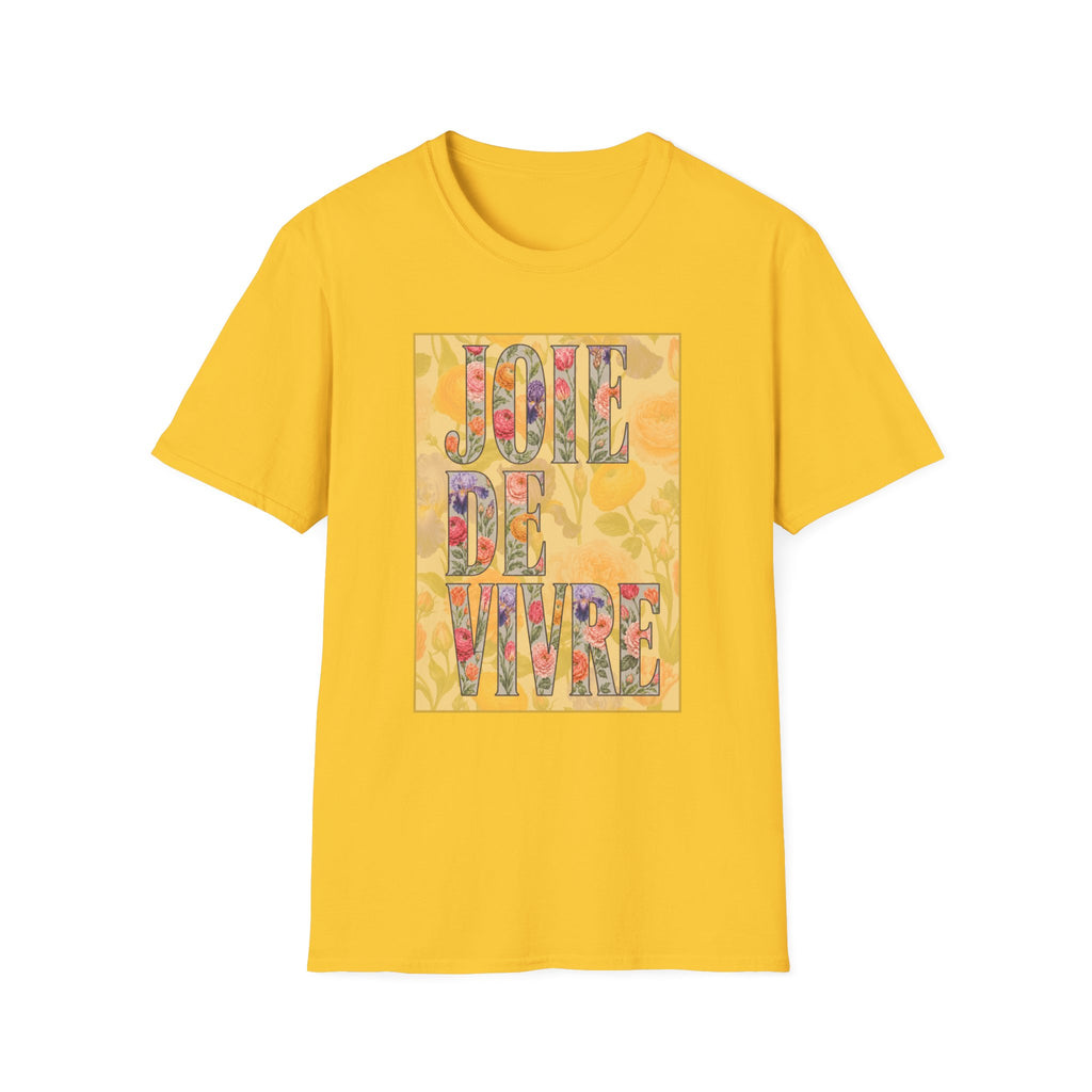 Joie de Vivre  Colorful Floral Graphic Tee