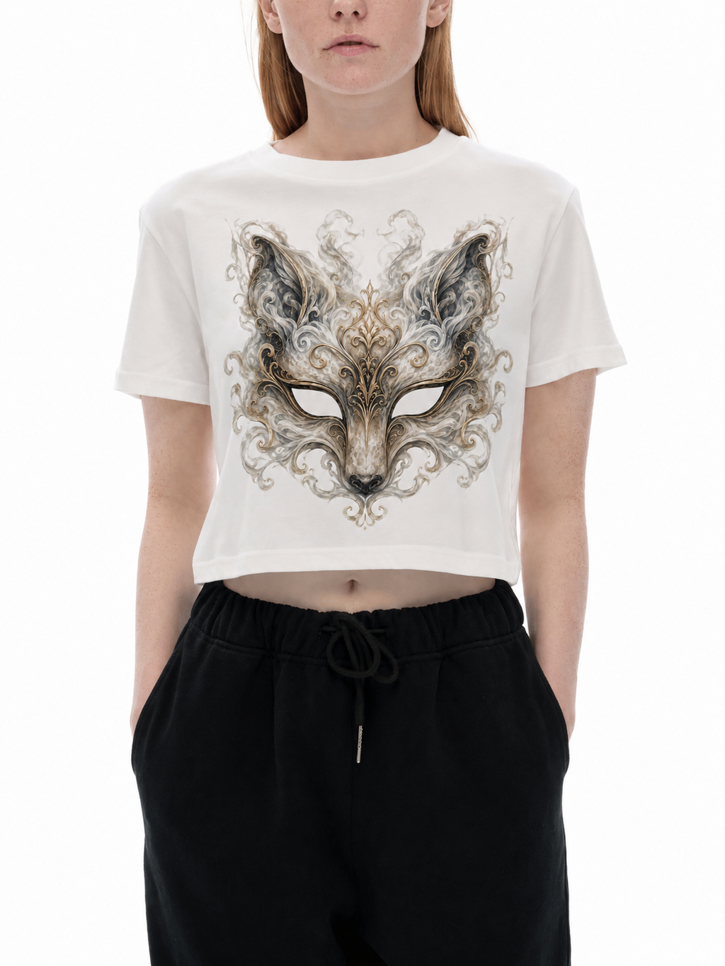 Fox Mask Baby Tee Seamless T-Shirt