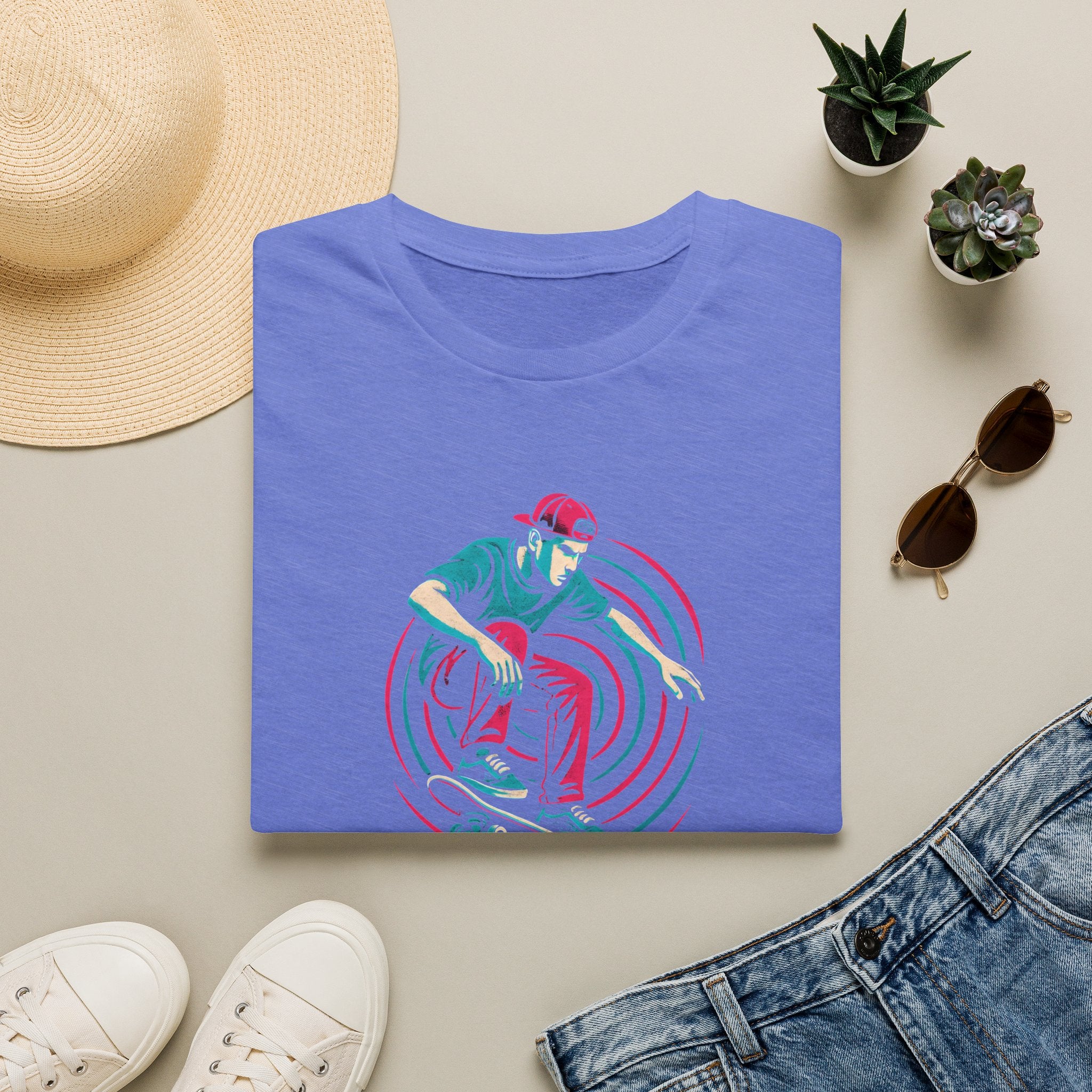 Skateboarder performing trick T-Shirt