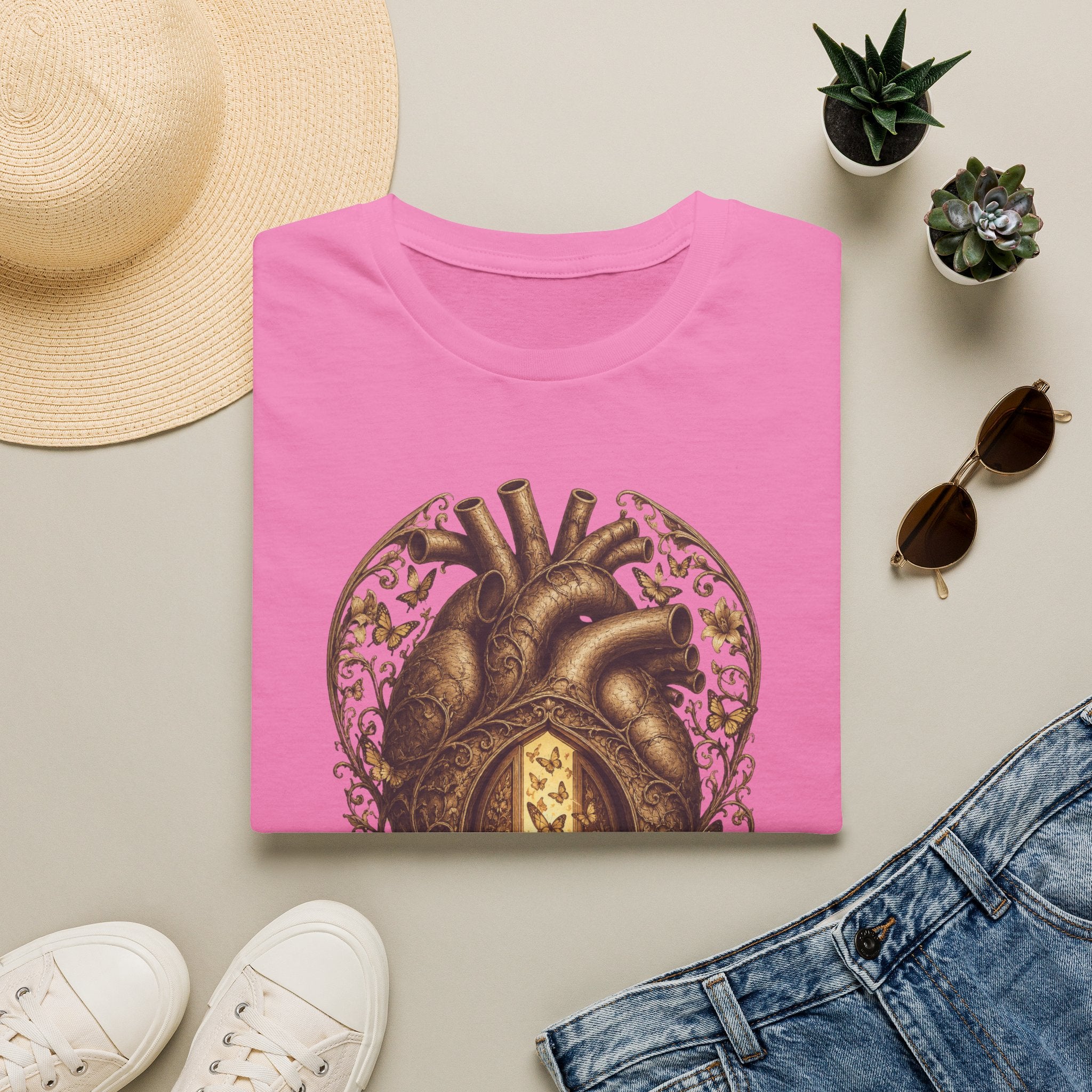 Butterfly Door Heart T-Shirt