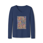 Joie de Vivre Floral V-Neck Tee — Women's Long Sleeve