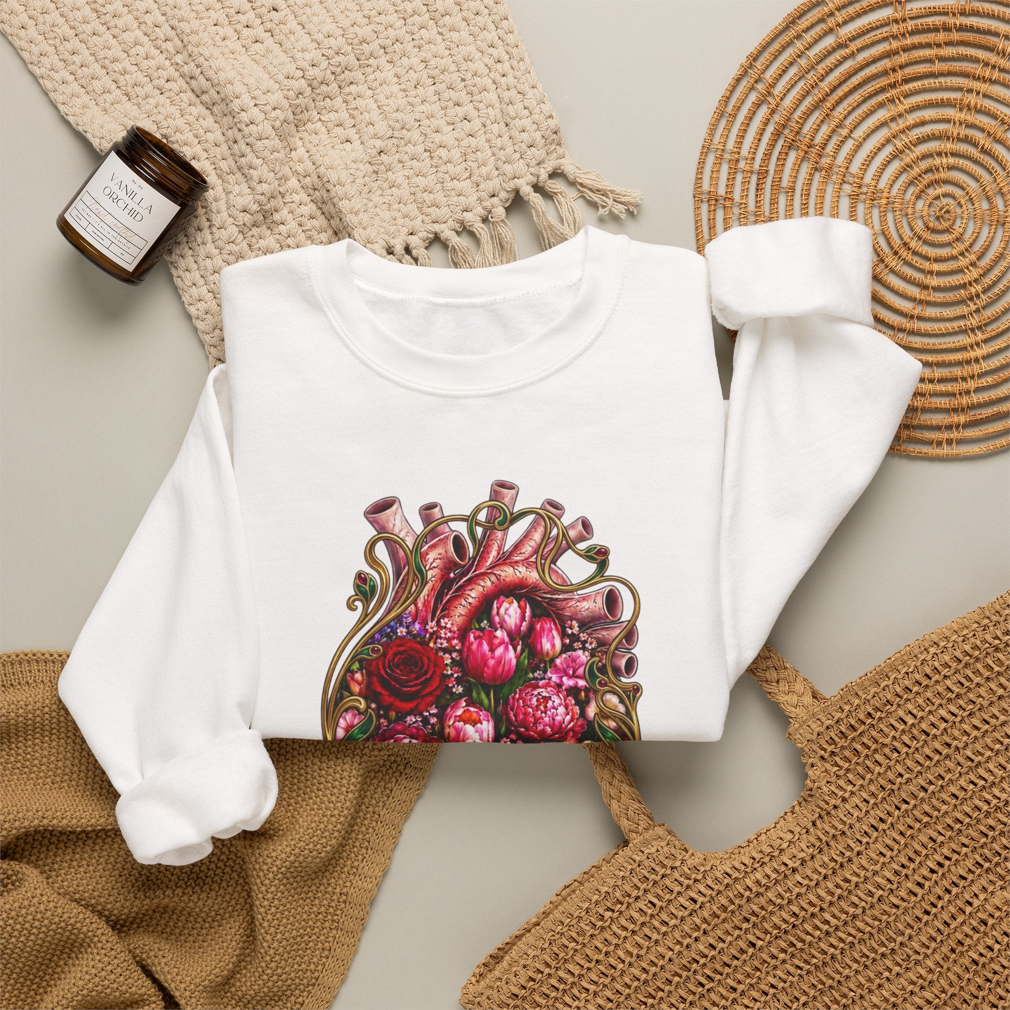 Nouveau Heart Crewneck Sweatshirt