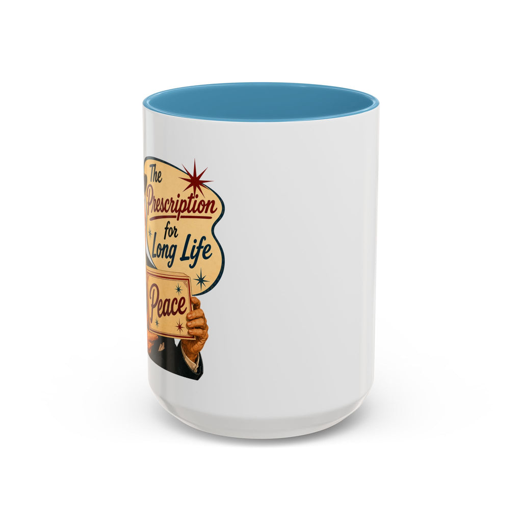 "Peace For a Long Life" Vintage Accent Coffee Mug