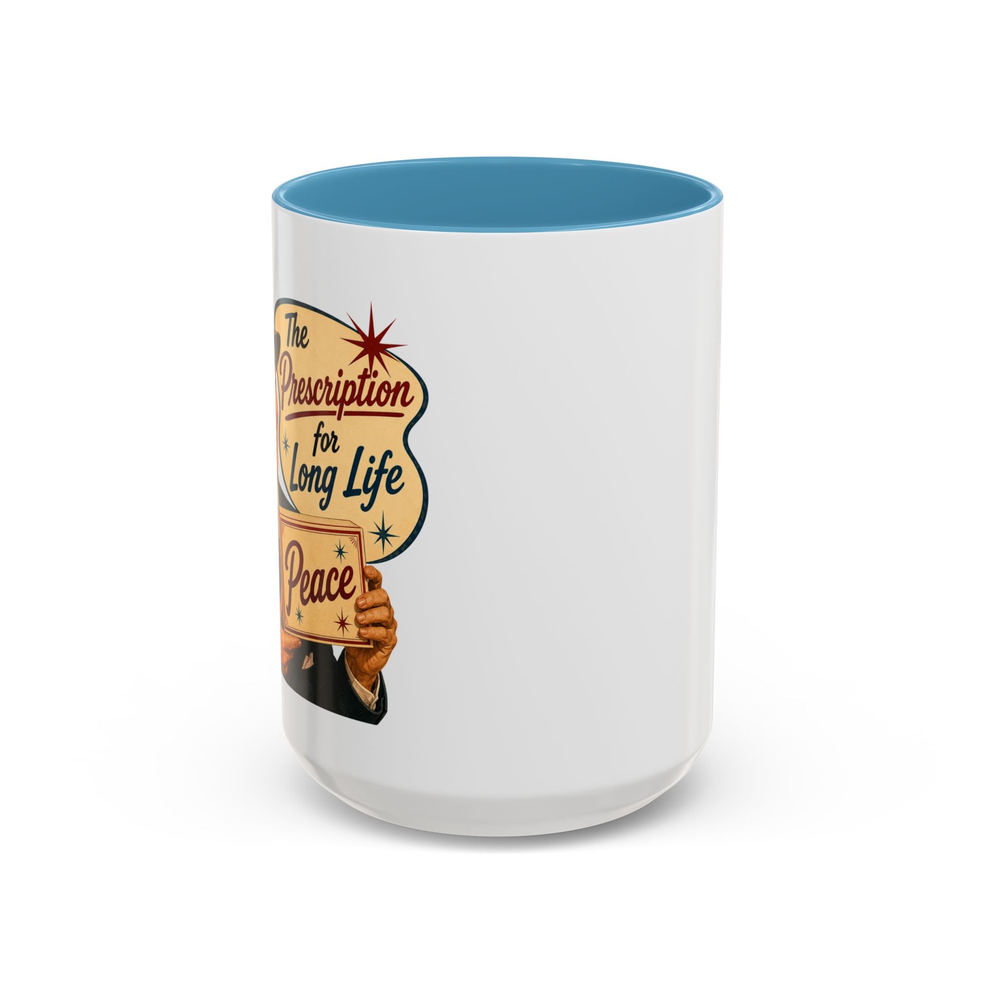"Peace For a Long Life" Vintage Accent Coffee Mug