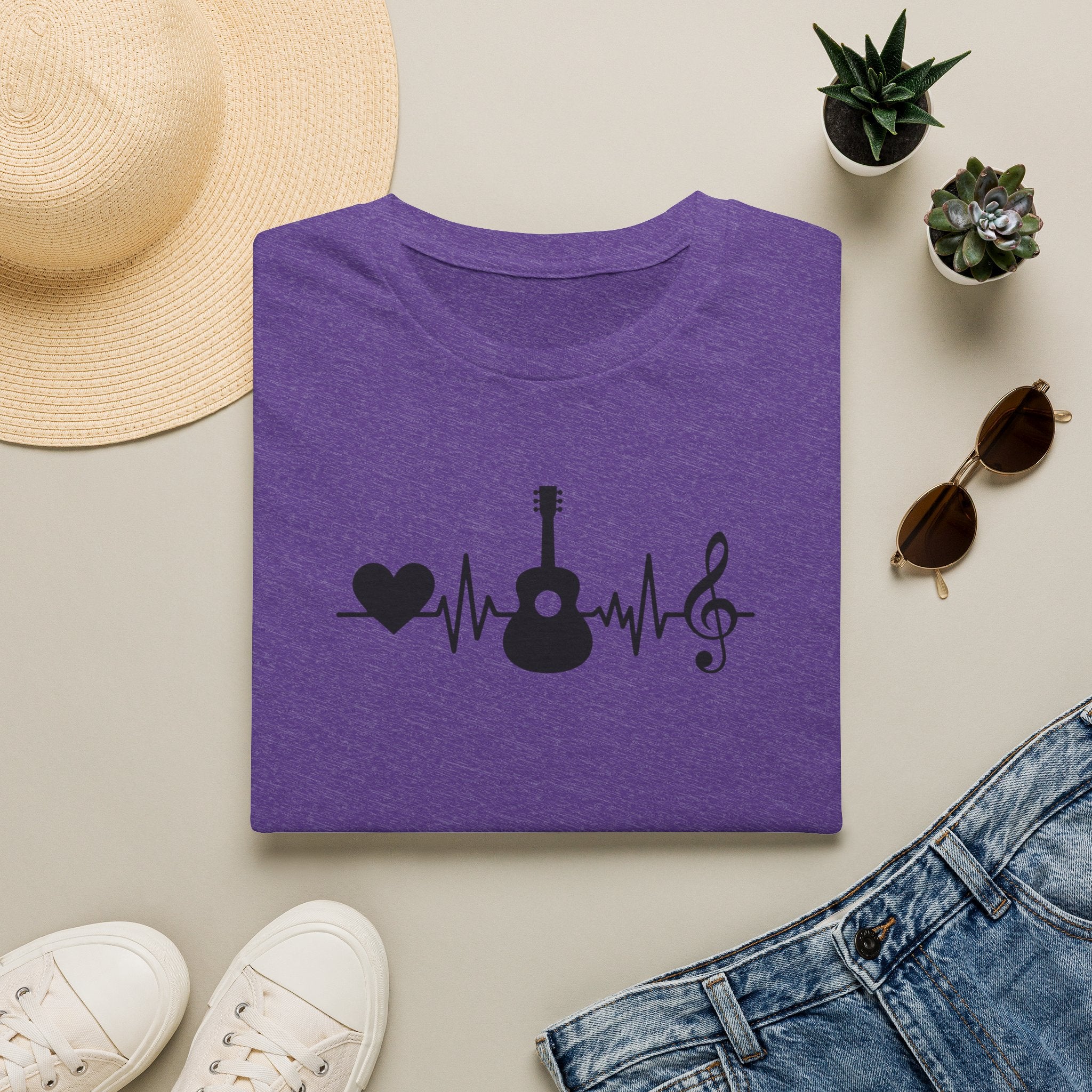 Heartbeat Guitar Music T-Shirt